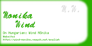 monika wind business card